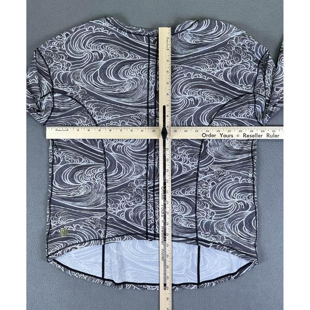 Lululemon Shirt 12 Black White On Pace Seawheeze 2018 Waves Alpine Running - Picture 6 of 6